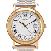グッチ 腕時計 7200M クオーツ ホワイト文字盤 ステンレススチール メッキ メンズ GUCCI 【中古】